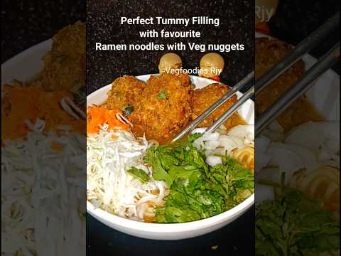 #tummy filled with fully satisfied homemade 🍜🍜🍜ramennoodles withdelicious vegnuggets @VegfoodiesJ