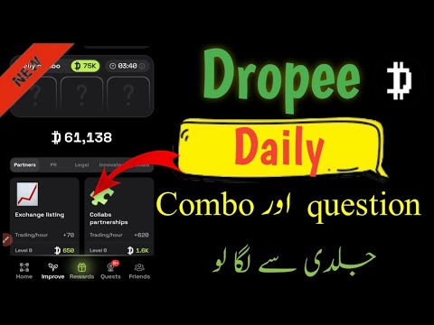 Dropee Daily Combo Today 20 & 21 November | Dropper Daily combo Today | Dropped Daily Combo Today