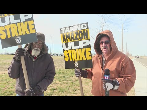 Amazon employees striking led by Teamsters Union