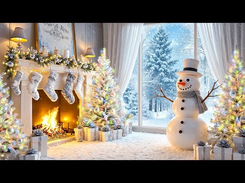 Cozy Winter Fireplace Christmas Relaxing Music ❄️Holiday Fireplace Relaxing Music 🔥Winter Christmas