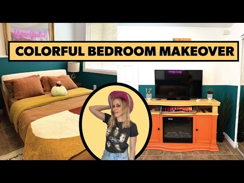 Colorful Airbnb Bedroom Makeover | Budget-Friendly Bedroom Makeover