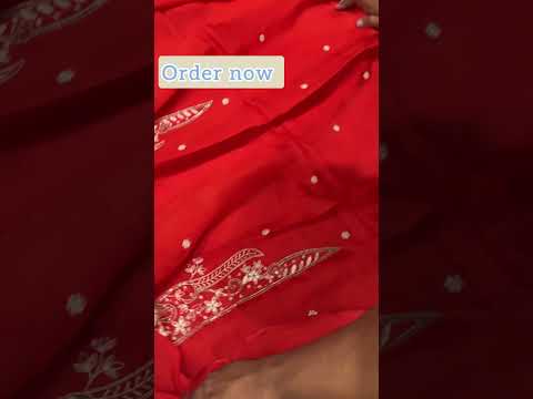 #karwachauthspecial #organza#handwork#bottomwork#puredupatta#onlineshopping