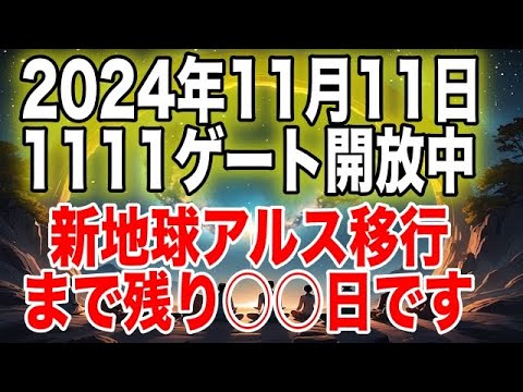 【2024年11月11日運命激変】1111ゲートが開く！宇宙からのエネルギーが地球に降り注ぐ瞬間！スターシードであるあなたの影響とは？新地球アルスへ【運命の日、運命の時間】【プレアデス】