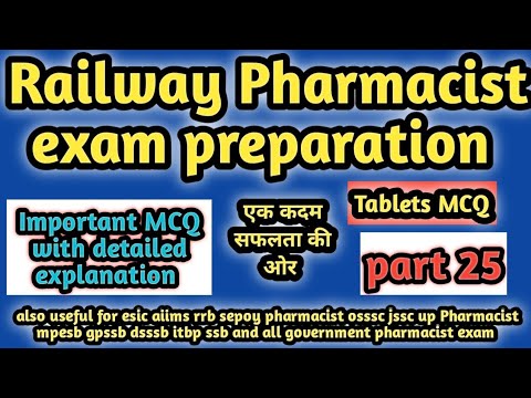 Railway pharmacist exam preparation#rrbpreviousyearquestionpapersolution#pharmamcq#osssc#hssc#esic