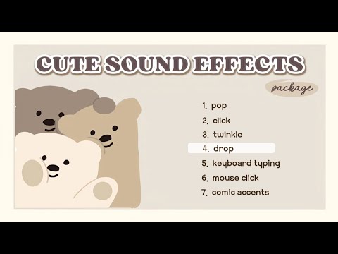 Aesthetic Cute Sound Effects Pack | No Copyright (for video editing) 🧸🍰