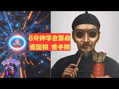 8分钟学会用全球最强大语言模型，Gemini1114算命，看手相，看面相，0门槛，人人都学得会。