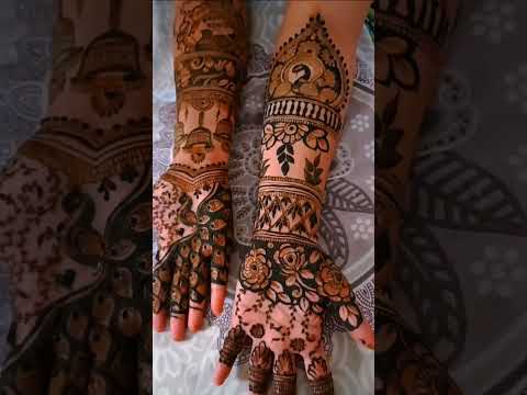 Karwachauth mehndi design🥰✨#mehndi#siyara#youtubeshorts#mehndidesign#viralshort#bridalmehndi