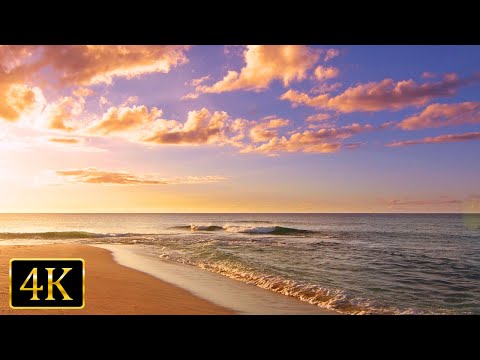 Beautiful Hawaii: Sunset Ambience with Soothing Ocean Sounds for Relaxation and Stress Relief