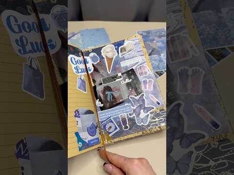 ASMR Journal ~ Dark Blue 🫐💙📘 #scrapbooking #asmr