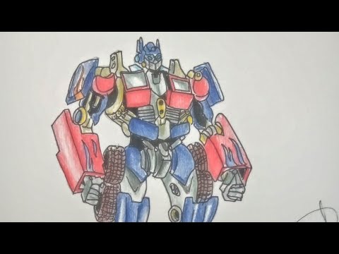 speed draw Optimus prime / Cartoon