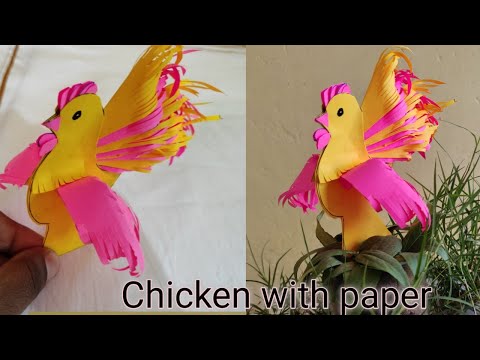 How to make paper chicken 🐓 easily | Paper hen | make Roosters in less than 5 minutes | Paper craft