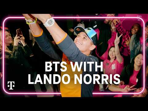 BTS with Lando Norris at #LasVegasGP | T-Mobile