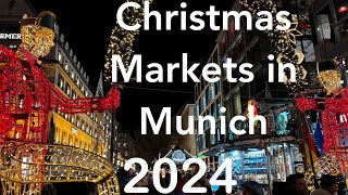 Christmas Markets Munich - Opening Day 2024 | Beautiful Christmas Market - Walking Tour at night 4K