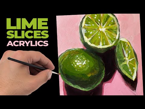 Acrylic Painting Lesson - Limes - Real-time Art Instruction