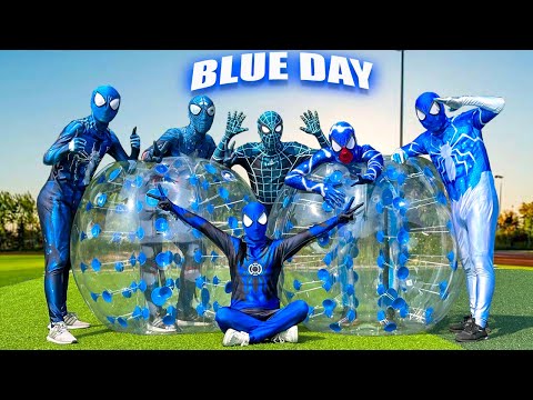 PRO 6 SPIDER-MAN Bros || Have Something BLUE Color Very Special For You ( Funny Battle Mini-Games )