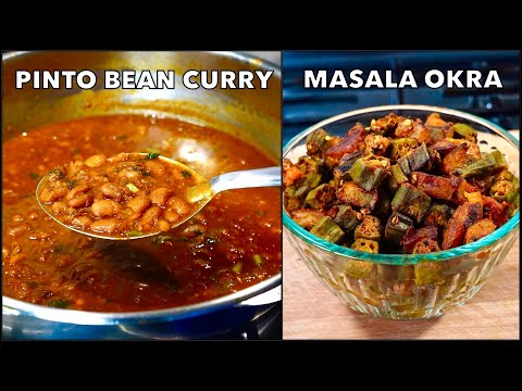 EASY ONE POT PINTO BEANS (RAJMA) CURRY | MASALA OKRA & POTATO | Lunchbox Recipe