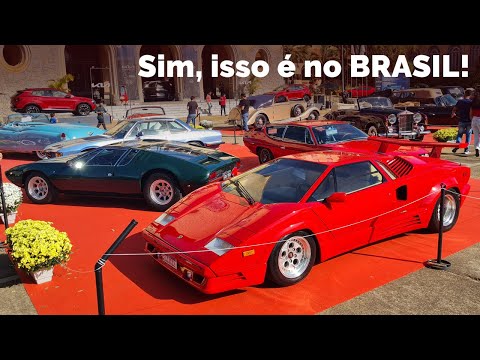 É no BRASIL! Lamborghini Countach, Ferrari Testarossa, Cadillac Eldorado... Araxá Classics 2022