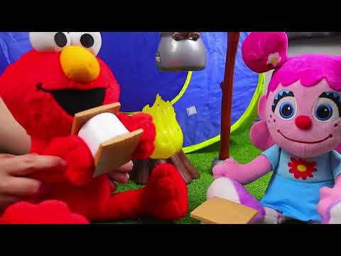 Elmo and Cookie Monster Go Camping | Learn Food Names | Sesame Street Learning Video For Kids