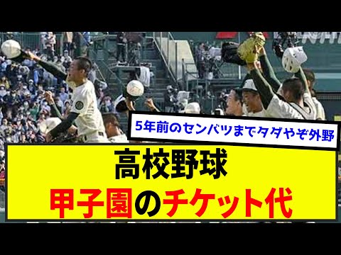 【悲報】高校野球の甲子園のチケット代（なんj.2ch.5chまとめ）