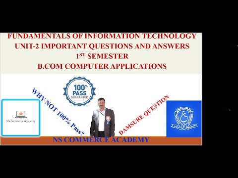 FIT IMP2 - FIT - 1ST SEMESTER - B.COM COMPUTER APPLICATIONS