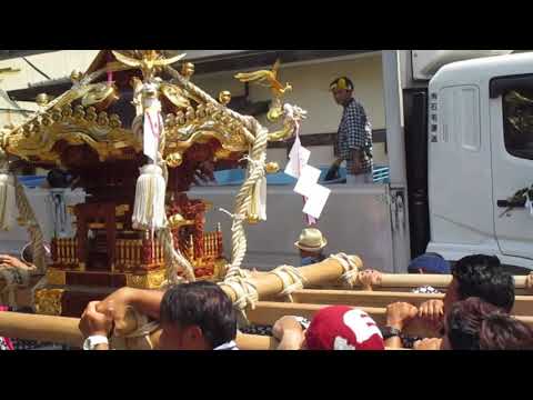 八重垣神社祇園祭　萬町神輿の町内渡御　2018.8.4