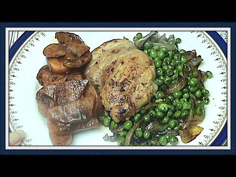 Senior Nutrition:  Skillet Chicken Dinner, With Peas, Onion and Easy Candied Yams