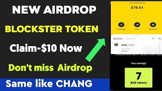 Blockster Airdrop|New Airdrop instant |Chinge finance Update