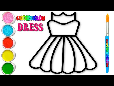 Colorful Dress Coloring Pages – Learn Colors with AKN Kids House