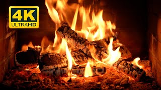 🔥 Crackling Fireplace 4K (12 HOURS). Burning Fireplace & Crackling Fire Sounds (NO Music)