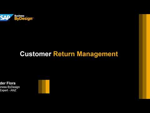 Customer Return Management Overview in SAP Business ByDesign