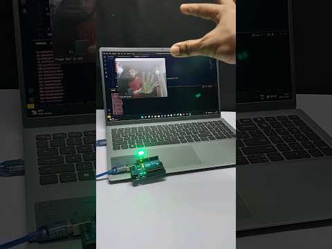 LED brightness control using finger gesture #python #pythonprogramming #ai #computer