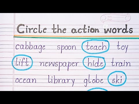 Circle the action words