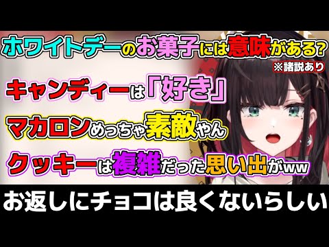 【驚きの事実？】ホワイトデーのお菓子にまつわる話と体験談を話す緋月ゆい【緋月ゆい/ネオポルテ/切り抜き/雑談/バレンタイン/チョコ/お返し】