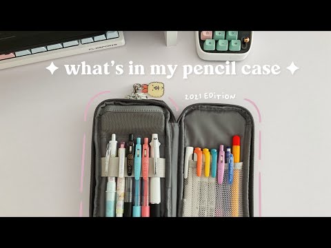 🍥 what’s in my pencil case 2021 | school writing essentials, lihit lab japan