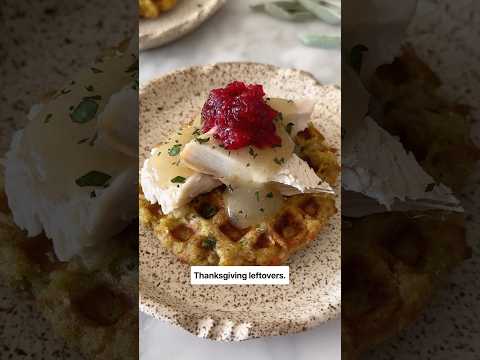 Thanksgiving Leftovers You 💯 Need To Make Stuffing Waffles!