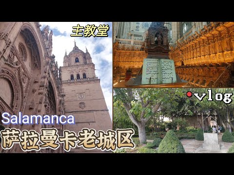 vlog｜🇪🇸萨拉曼卡老城区｜主教堂 马约尔广场 利斯之家 卡利克斯托和梅利比亚花园｜Catedral de Salamanca｜西班牙 旅游 vlog 欧洲｜小米丘XiaoMiChu