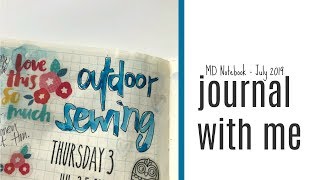 Midori MD A5 notebook: journal with me 03 * outdoor sewing