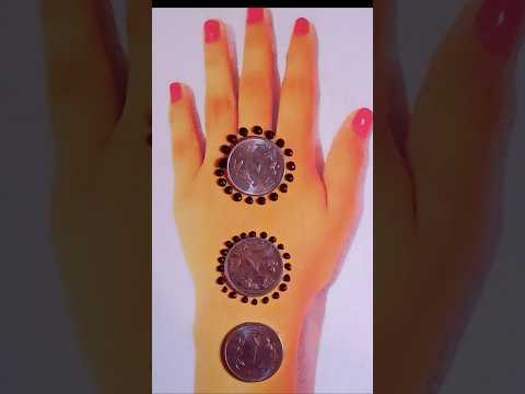 Very easy coins mehndi design trick #mehndi #youtubeshorts #shorts #viralvideo