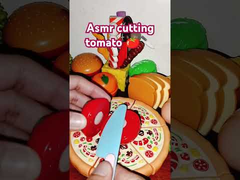 Asmr Cutting Tomato 🍅 🔪Satisfying #shorts #shortsfeed #asmr #satisfying #trending #toys