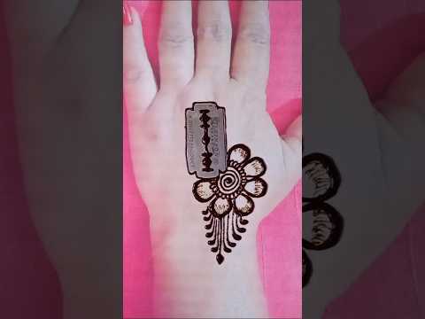 Easy mehndi design using blade #mehndi #youtubeshorts #shorts  #viralvideo