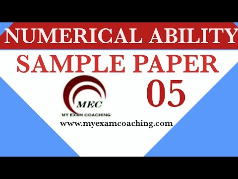 NUMERICAL ABILITY.               SAMPLE PAPER.                   FULLY SOLVED