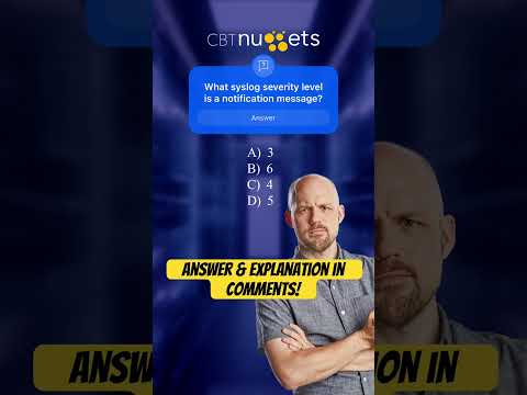 What syslog severity level is a notification message? #cisco #examprep