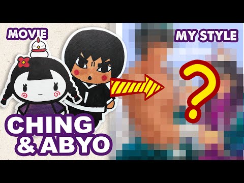 How to Draw Ching and Abyo from PUCCA |  Semi Realistic Style| Huta Chan