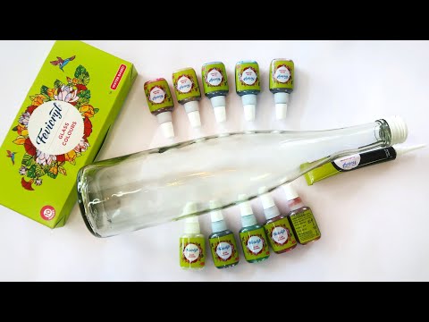 Glass Bottle Painting ( Satisfying ) 🍾 Best out of Waste