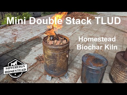 Double Stack TLUD Biochar Kiln For Homestead Charcoal Production