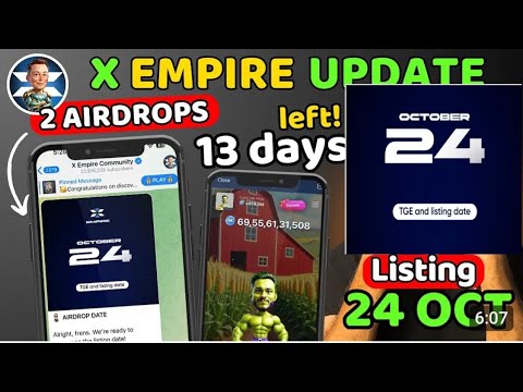 X empire Airdrop listing date | x empire listing on 24 October | x empire new update today