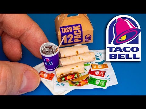 DIY Miniature Taco Bell Nacho party pack | DollHouse  Hacks and crafts