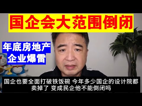 翟山鹰：国企会出现大范围倒闭丨全面打破铁饭碗丨年底房地产企业大部分会爆雷