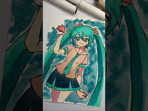 Hatsune miku outlining ✨ | Pokemon #亞北ネル #miku #neru #gacha #vocaloid #hatsunemiku #igotyou #gotchu!