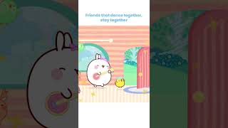 Friends that dance together #shorts #molangcartoons #funnycartoonsforkids